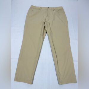 Lululemon  Pants Mens 34 Beige Warpstreme Relaxed Tapered